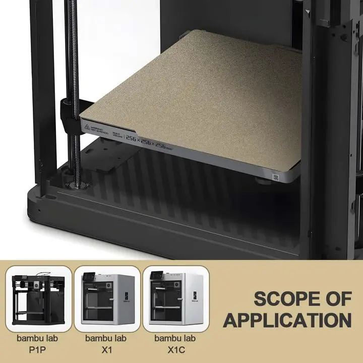 X2D A1 Texturierte PEI-Bauplatte mit QR-Code für Bambu Lab P2S 257x257mm Doppelseitige X1 X1C PEI-Folie Federstahl-Druckbett – Detail 4