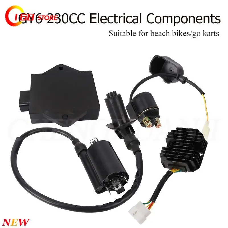 Good quality GY6 230cc high voltage pack and rectifier Relays and Igniters Suitable for beach bikes/motorcycles/go karts