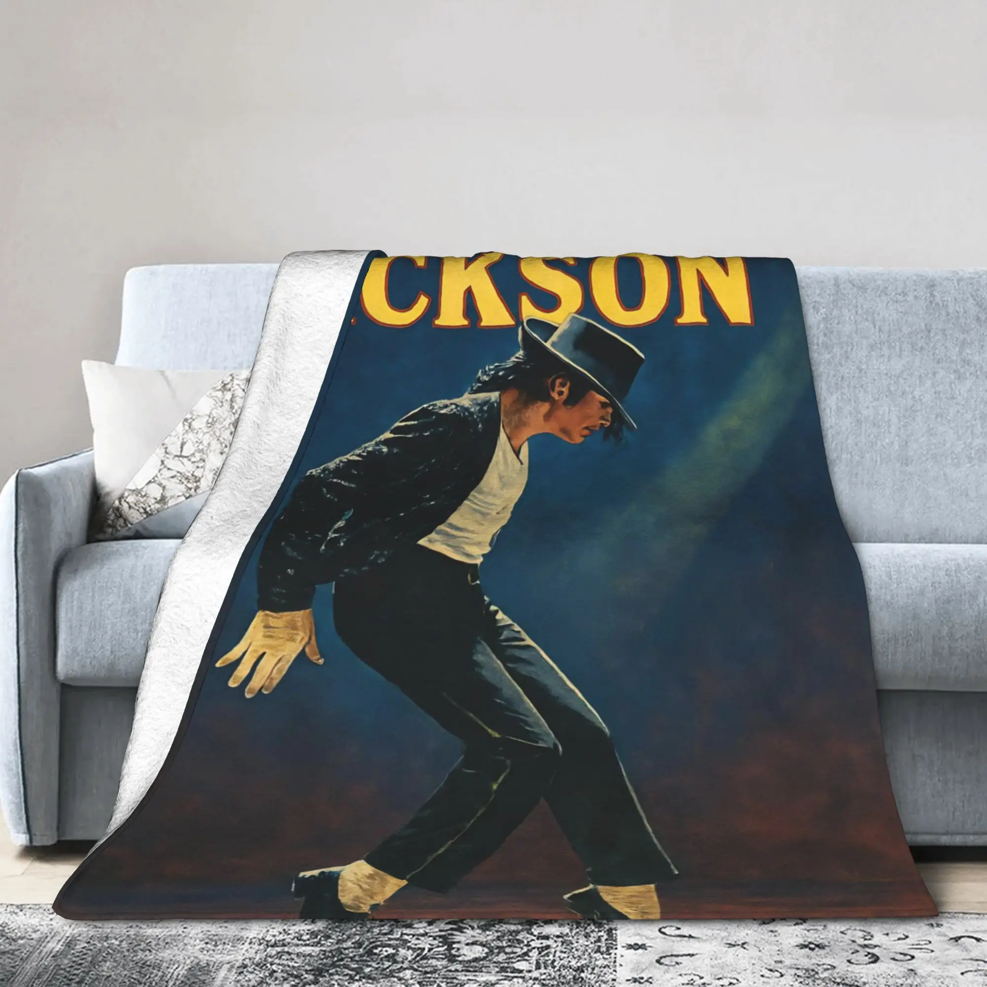 Super Star Michael Jackson Blankets Coral Fleece Plush Portable Lightweight Thin Throw Blanket for Bedding Travel Bedspreads