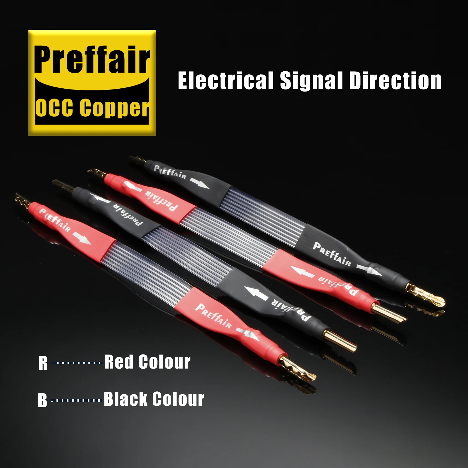 Preffair L324 HiFi  Silver Plated OCC Copper Jumper Cables DIY Audio Speaker Wire Banana /Spade Bridge Cable-4 Pcs