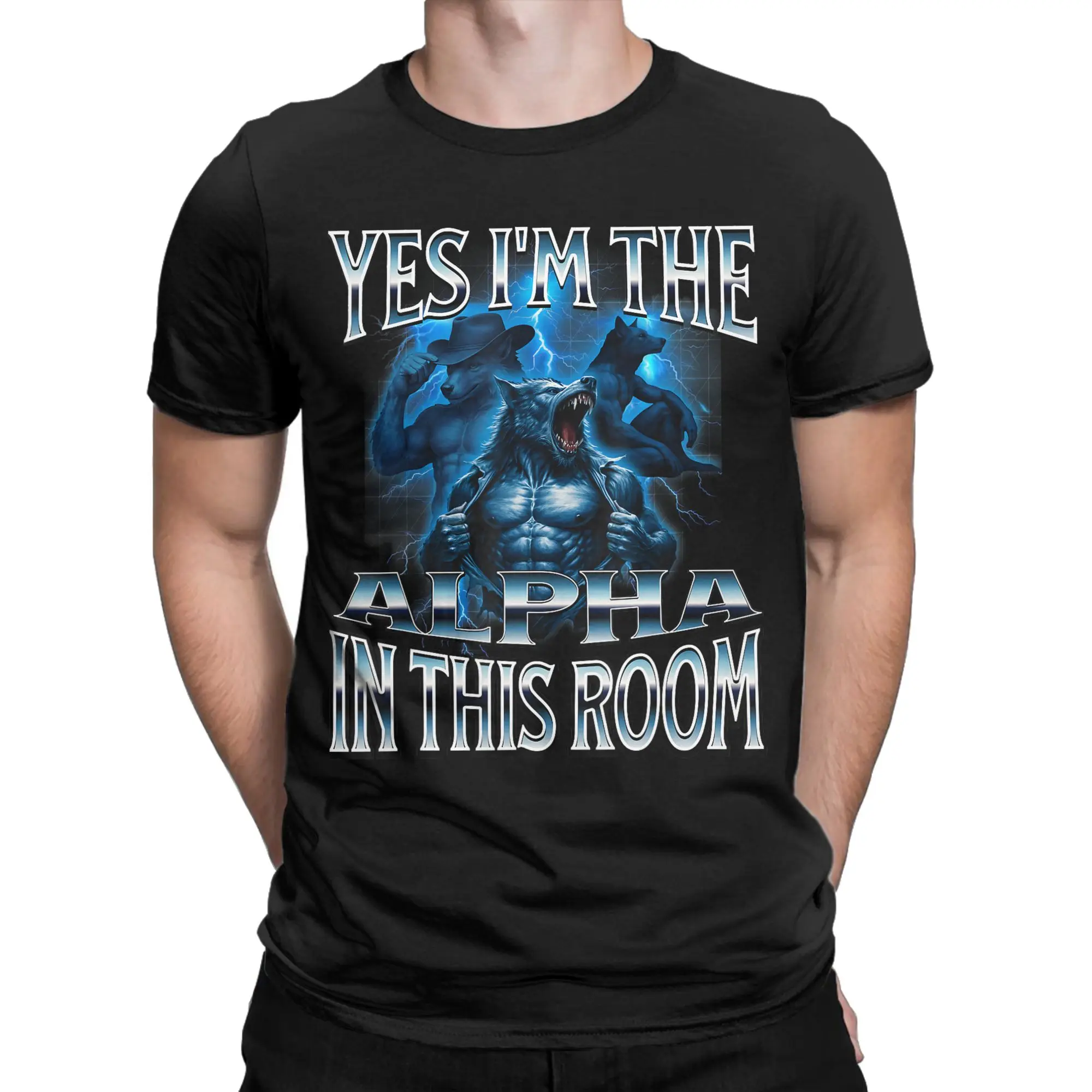 Alpha Wolf Meme Beta Male Funny Embarrassing Cringe Gag Joke T Shirts Men's  Pure Cotton T-Shirts O Neck  Tee Shirt Clothing