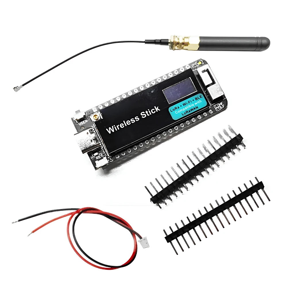 ESP32 Wireless Stick SX1262 LoRa WIFI BLE Module Development Board LoRAWAN 433-510MHz/863-928MHz 8MB with Antenna For Arduino