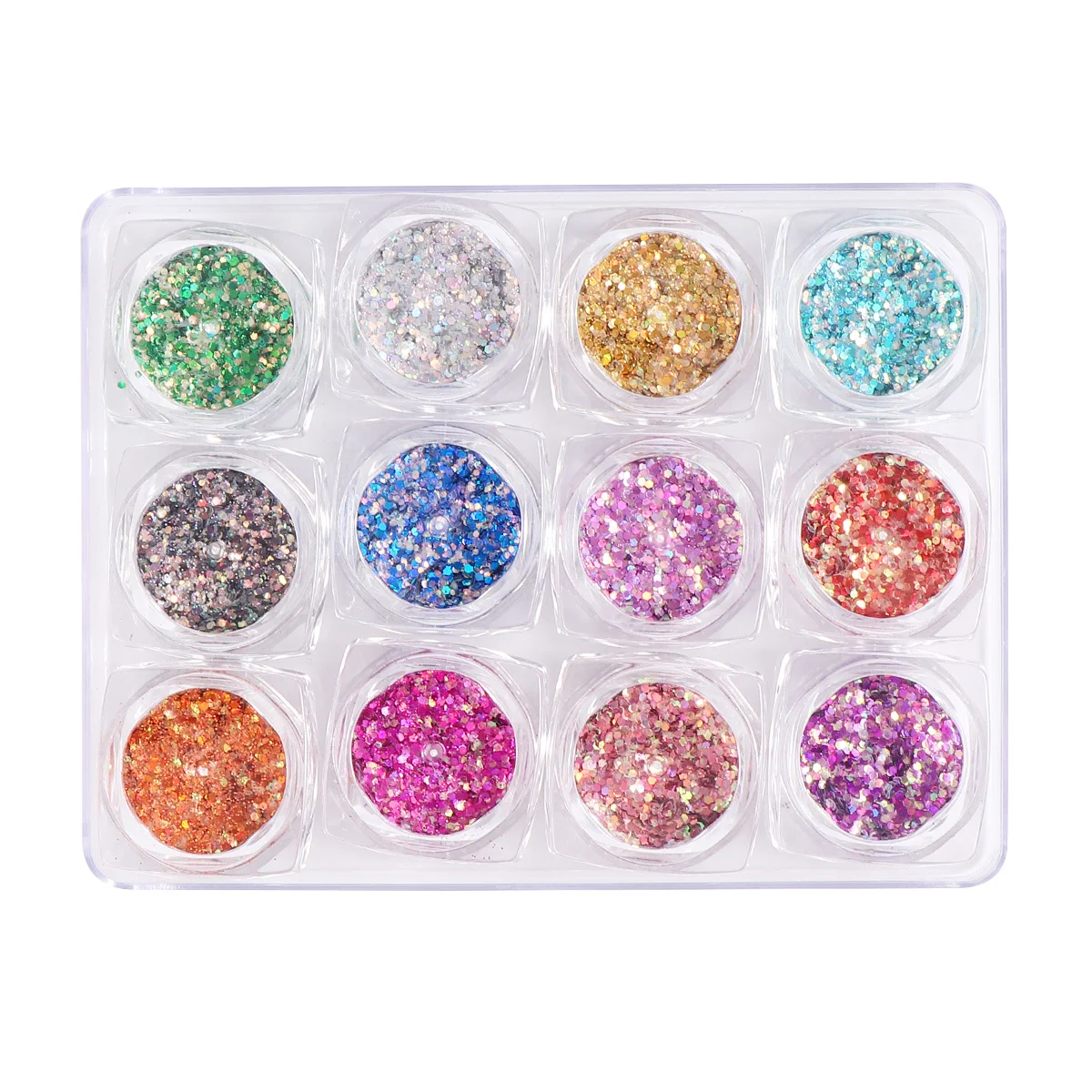 

12pcs Glitter Sequins Nail Art Kit Diy Manicure Decorations For Women Nail Design Supplies Rhinestones Ornaments