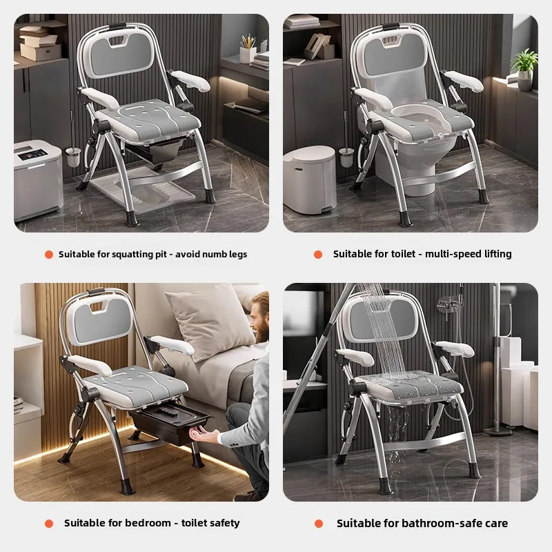Folding Shower Seat for Safety Non-Slip Locking Ideal for Senior Citizen Pregnant Women Bathroom Chair for Elderly with Backrest