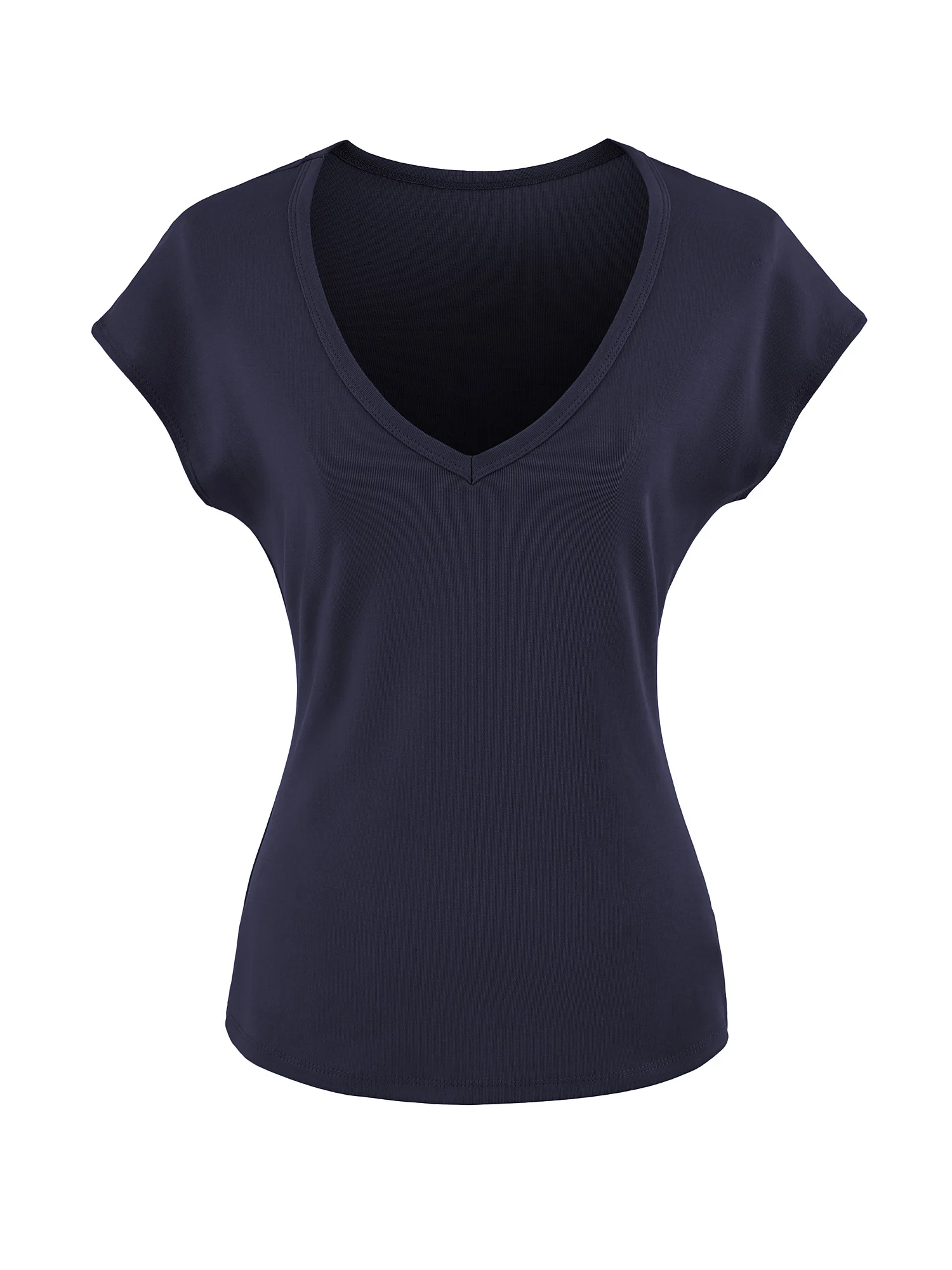 Women's Slim Fit Short Sleeve T-Shirt V-Neck Soft Cotton Polyester Blend Summer Fashion Casual Top Multiple Colors Available