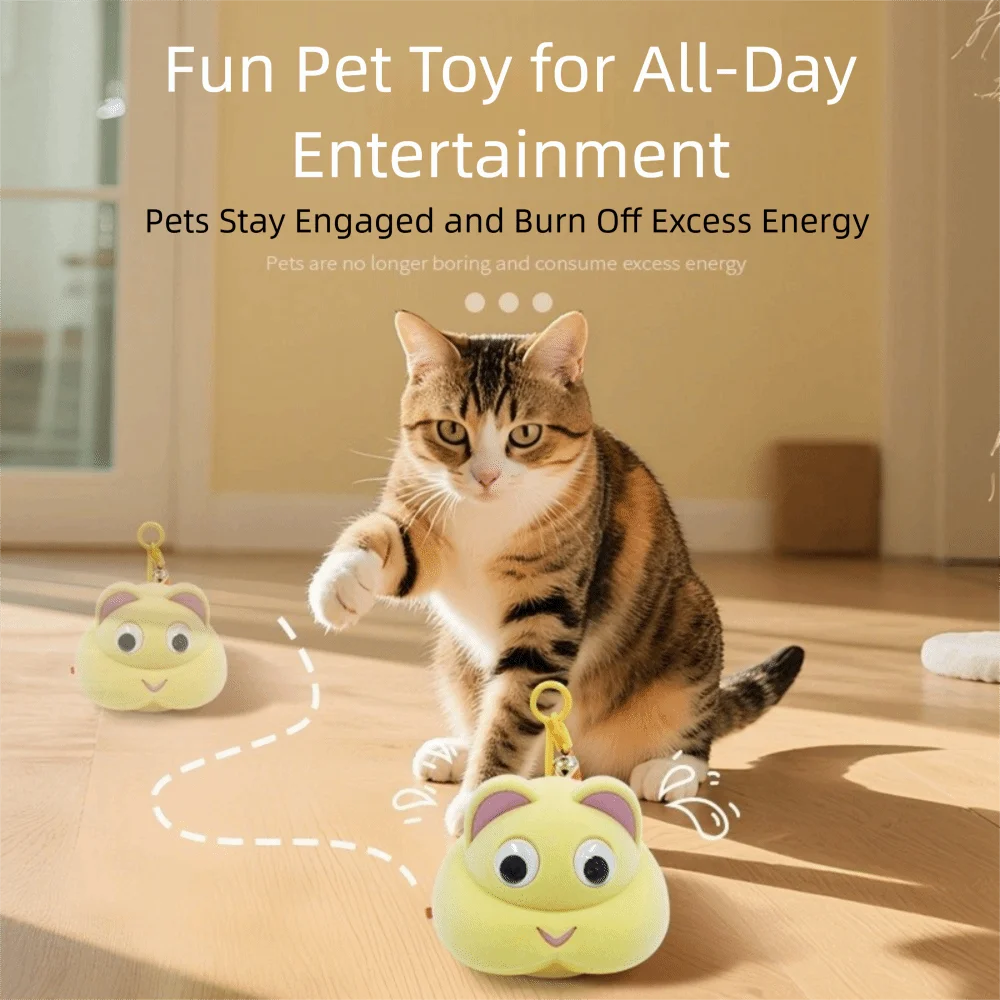 

Rechargeable Interactive Cat Toy Electric Chewing Exercise Electric Moving Mice Toy Smart Plastic Automatic Cat Teasing Device