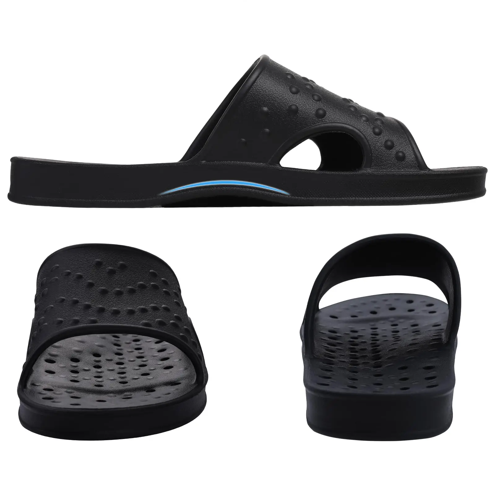 Litfun Summer Quick Drying Slippers For Women Open Toe Breathable Bathroom Sandals Soft Comfort Women Flats Slippers Beach Shoes