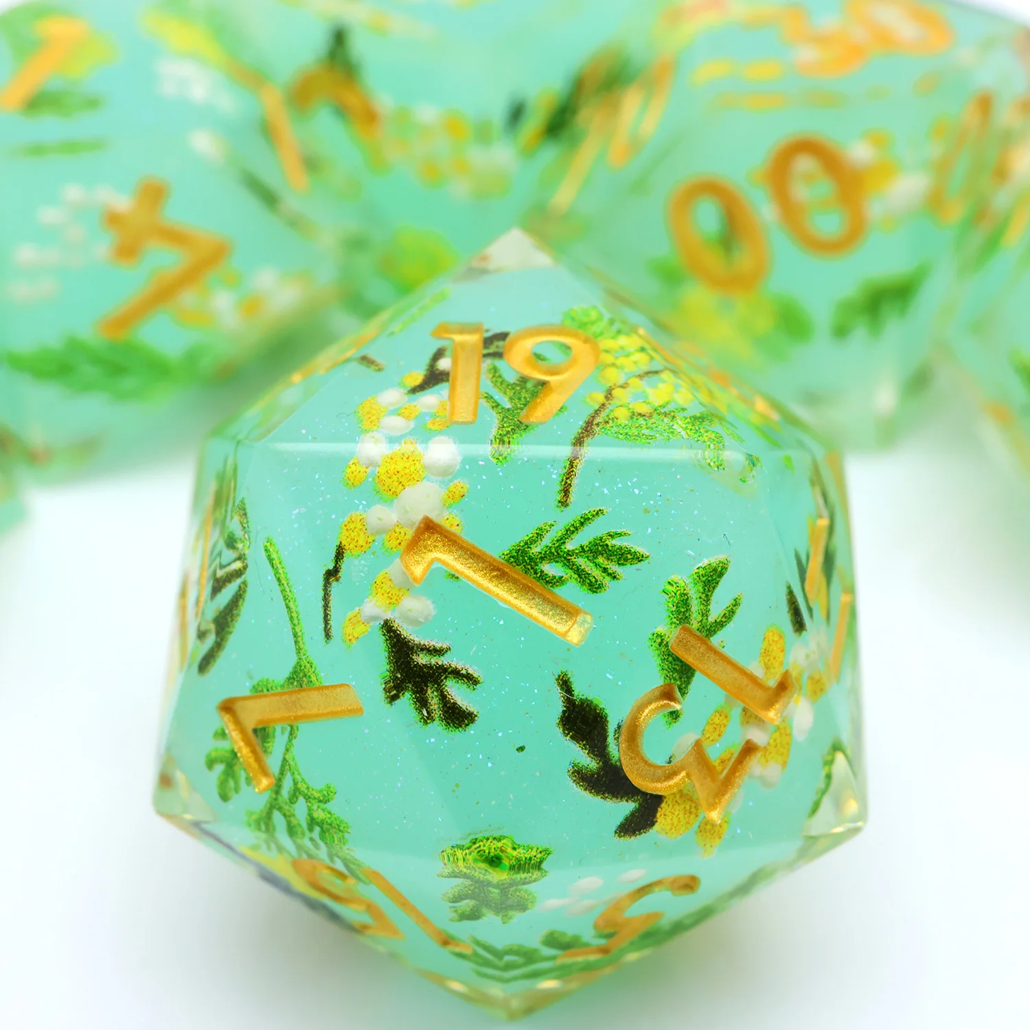 

Ode to Harvest Polyhedral Dice,Resin DND Dice Set in Golden Fields with Butterflies for Dungeons and Dragons Collection-L17