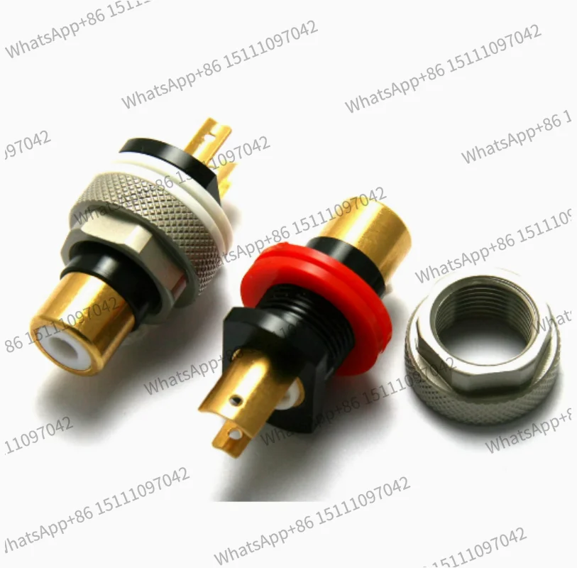 5pc Single point conduction, shell insulation, audio amplifier RCA audio lotus female fever RJ-310 with 10mm opening