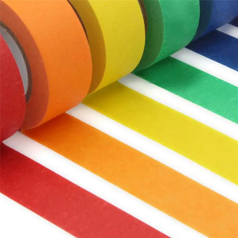 

HLZS-Colored Masking Tape,Colored Painters Tape - 18 Different Color Rolls - Masking Tape 1 Inch X 13 Yards (2.4Cm X 12M)