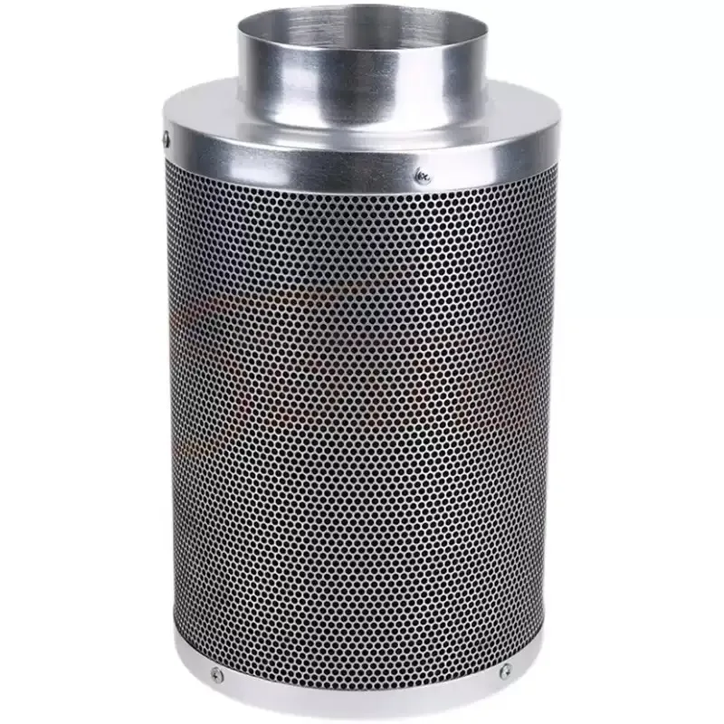 Cylindrical Activated Carbon Air Filter Efficient Deodorizing Purifier 4 6 8 Inch Duct Fan Plant Tent Use