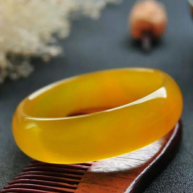 

Браслет из бразильского/желтого халцедонового агата оптом, изделия из нефрита