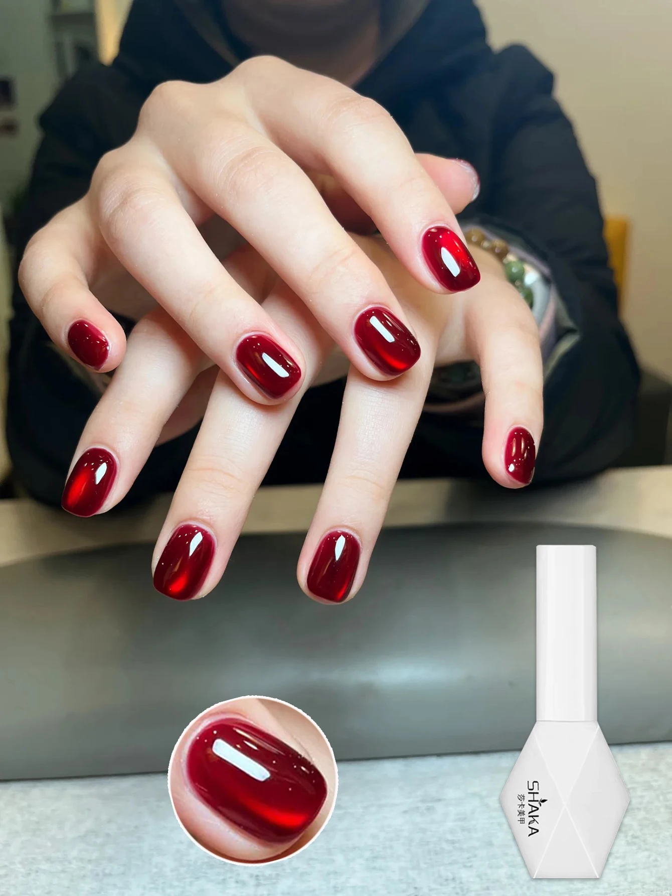 1pcs WS Pigeon Blood Red Cat Eye Gel Nail Polish 2026 New Super Sparkly Versatile Crystal Cat Eye Gel Nail Art Nail Supplies