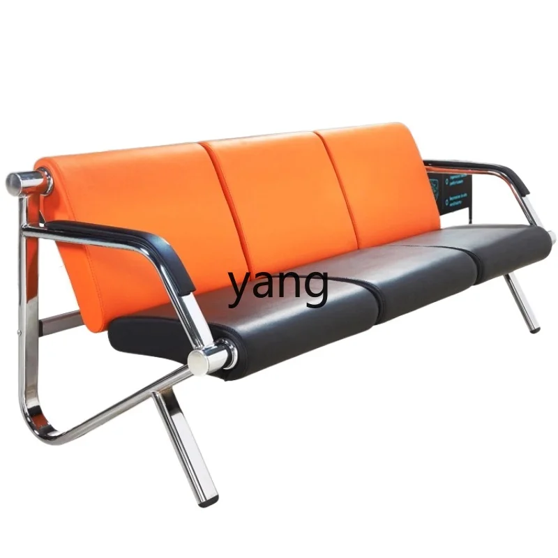 LTT Stainless Steel Row Chair Barber Shop Sofa Waiting Bench
