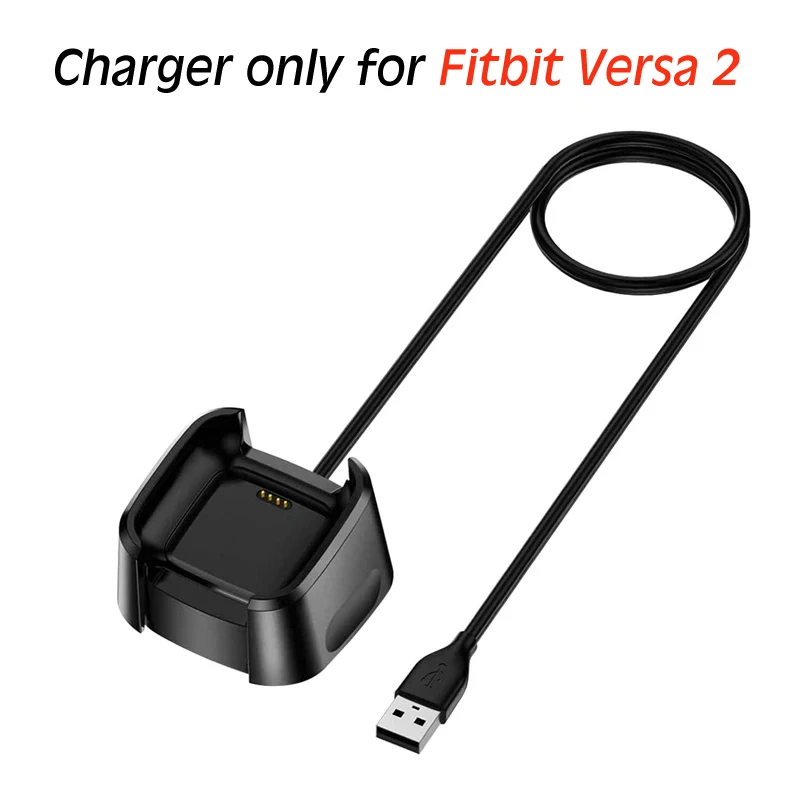 Smart Watch USB Charger For Fitbit Versa 2 Charging Cable For Fitbit Versa 2 Charger Dock Stand Cradle Smart Watch Accessories