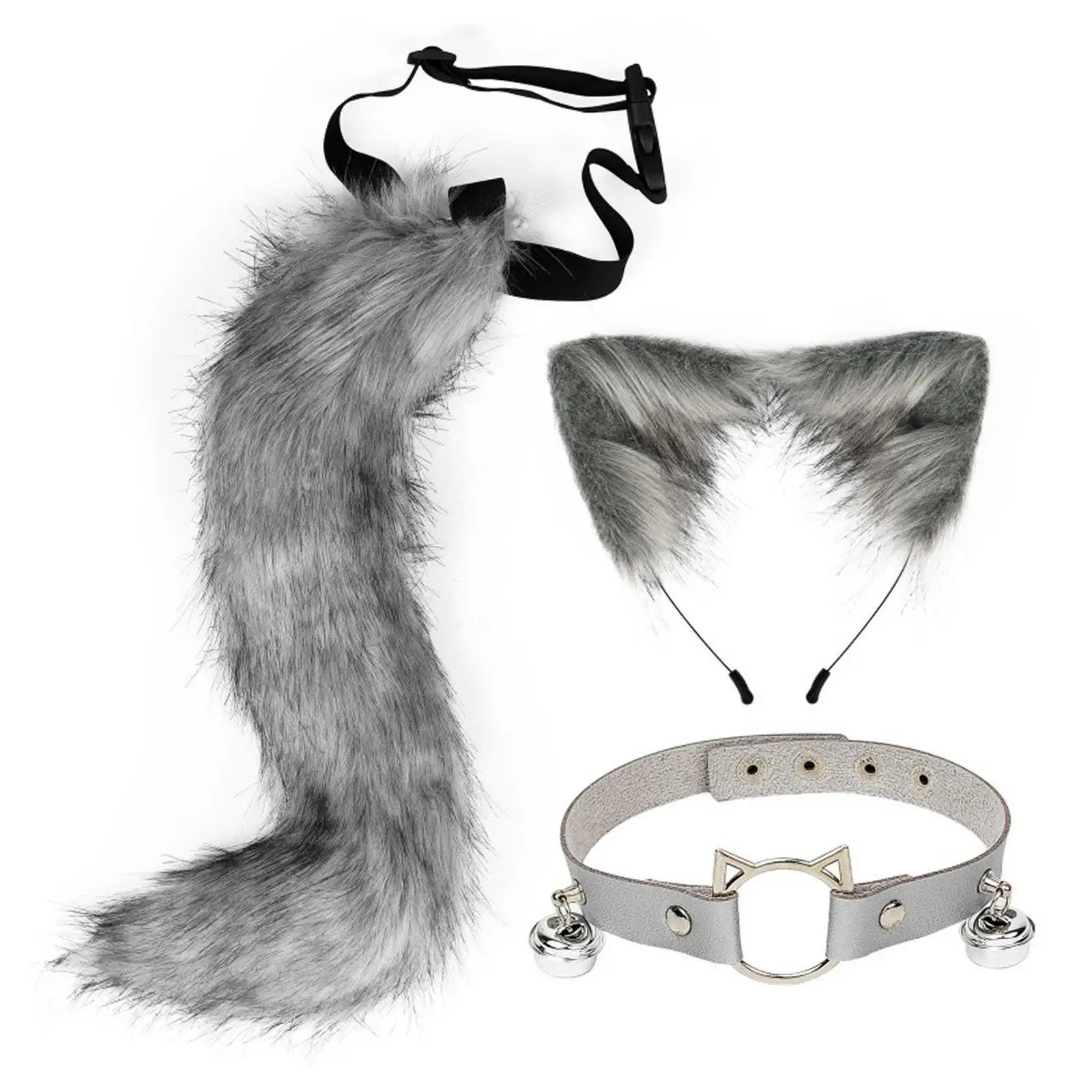 Costume Accessories with Ears and Tail Clip for Stage Events