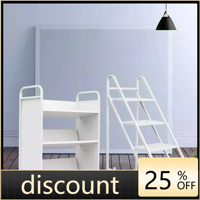 LTT silent book cart archive room special two-story three-story flatbed mobile cart three- and four-step book ladder