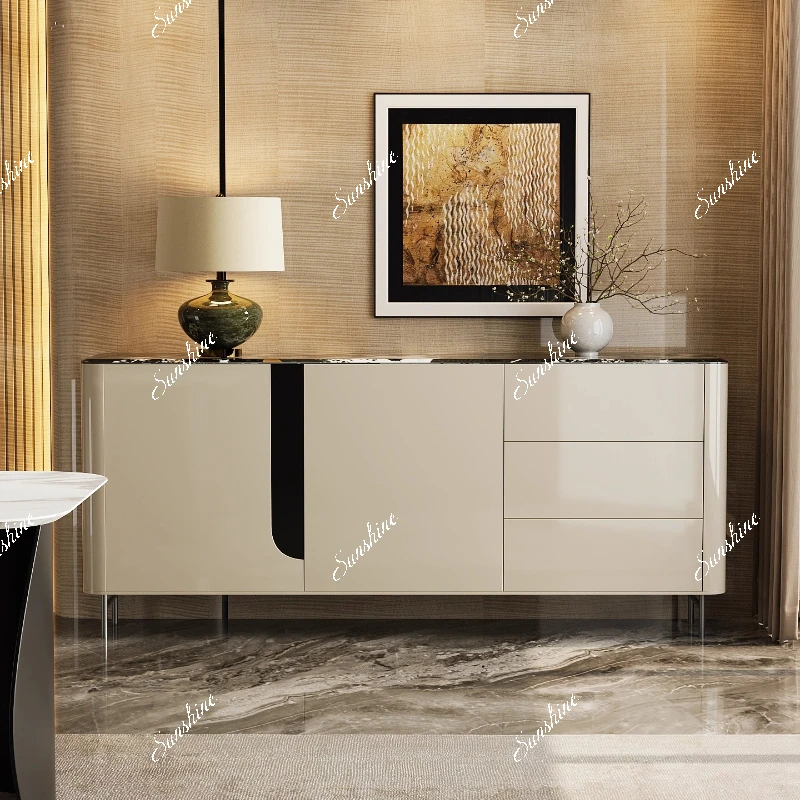 Italian minimalist side cabinet, living room locker against the wall side cabinet, modern simplicity