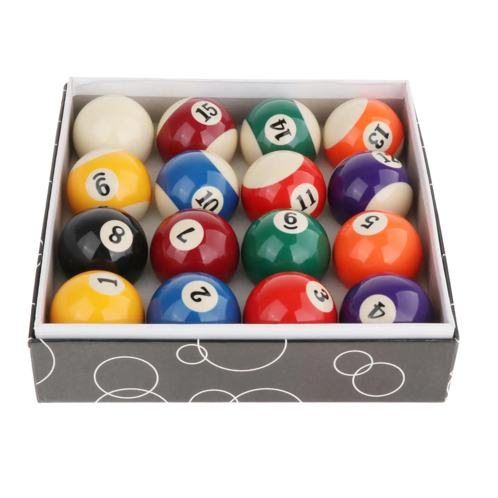 

16Pcs Resin Billiard Balls Table Accessory for Party Supplies Clubs Playroom