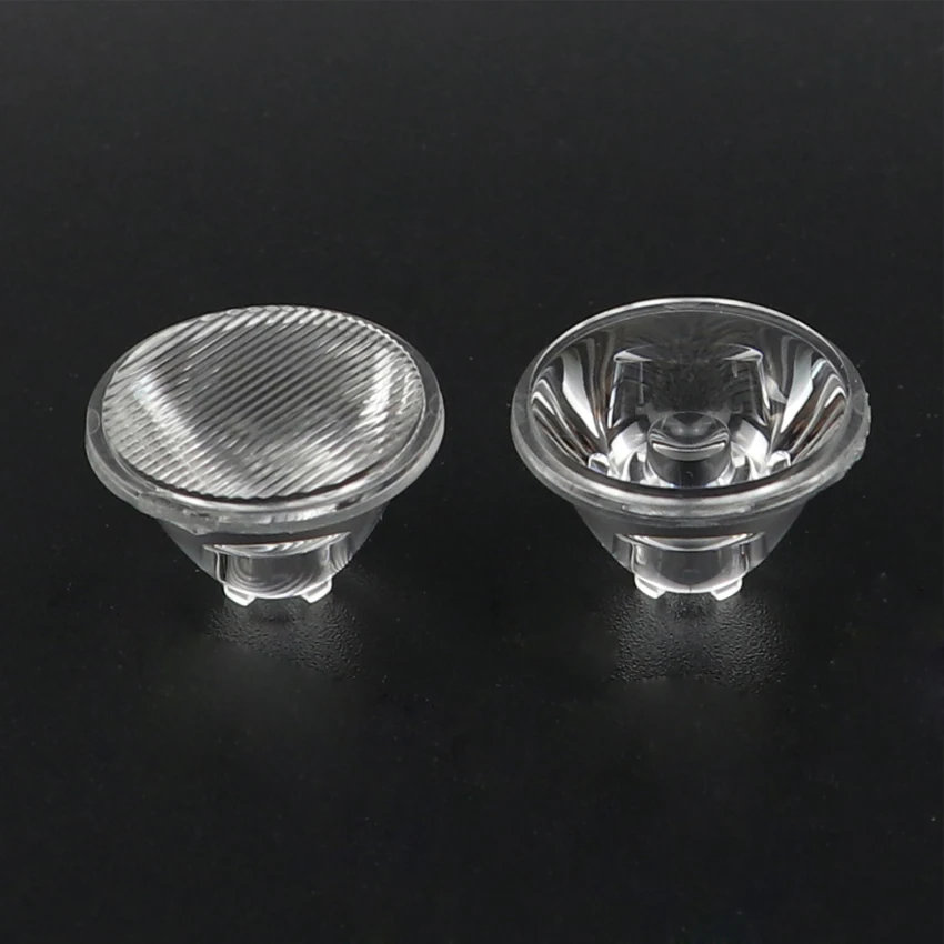 عدسة بصرية PMMA عاكس حبة شريطةسطح ، ثقب مربع ليد ، رقاقة ضوء ليد من أجل من من من ، قطر 20 ، H12.8 مم ، 5x5mm