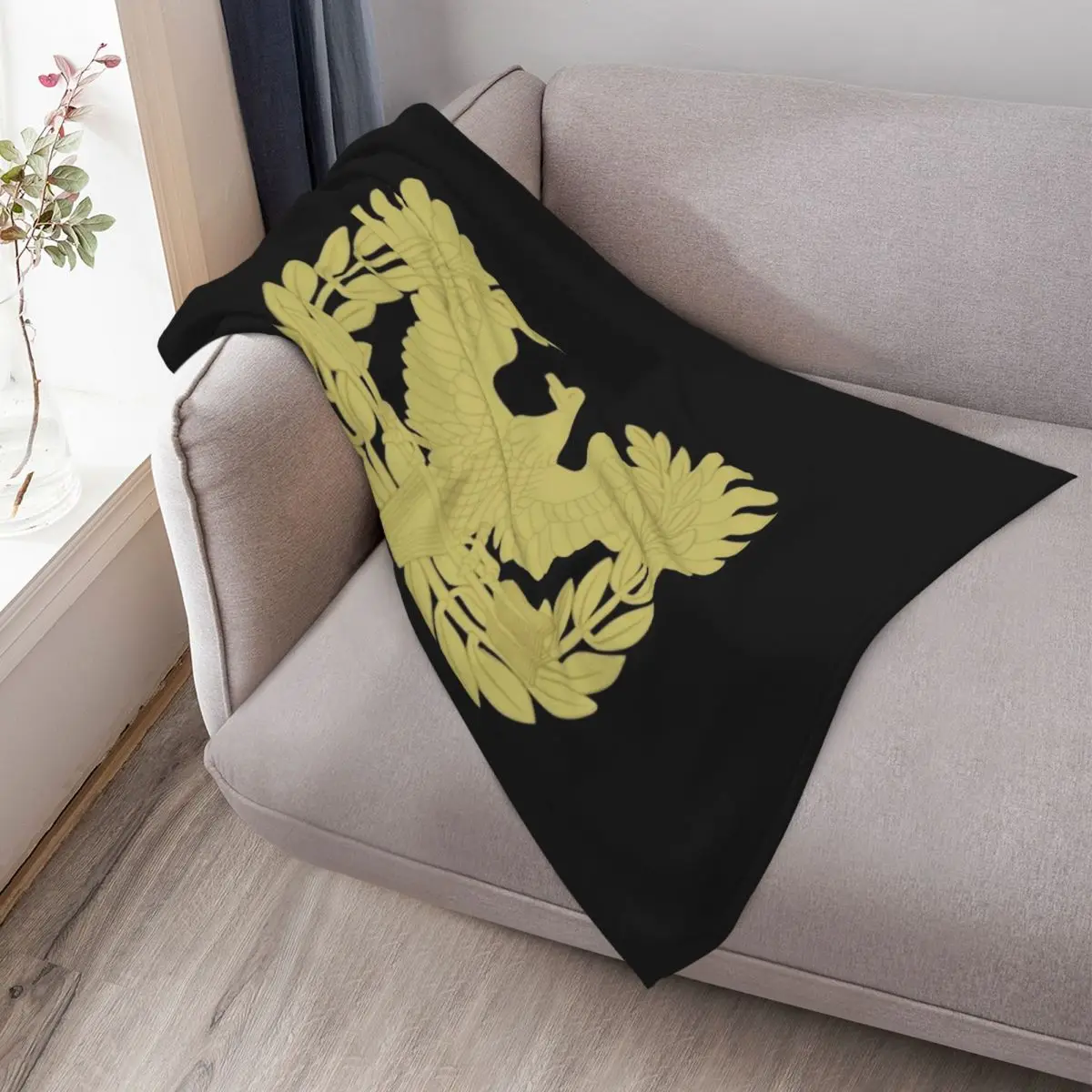 ضابط الضمان رمي بطانية سرير منقوشة منقوشة على الأريكة تأثيري أنيمي السرير البطانيات العصرية