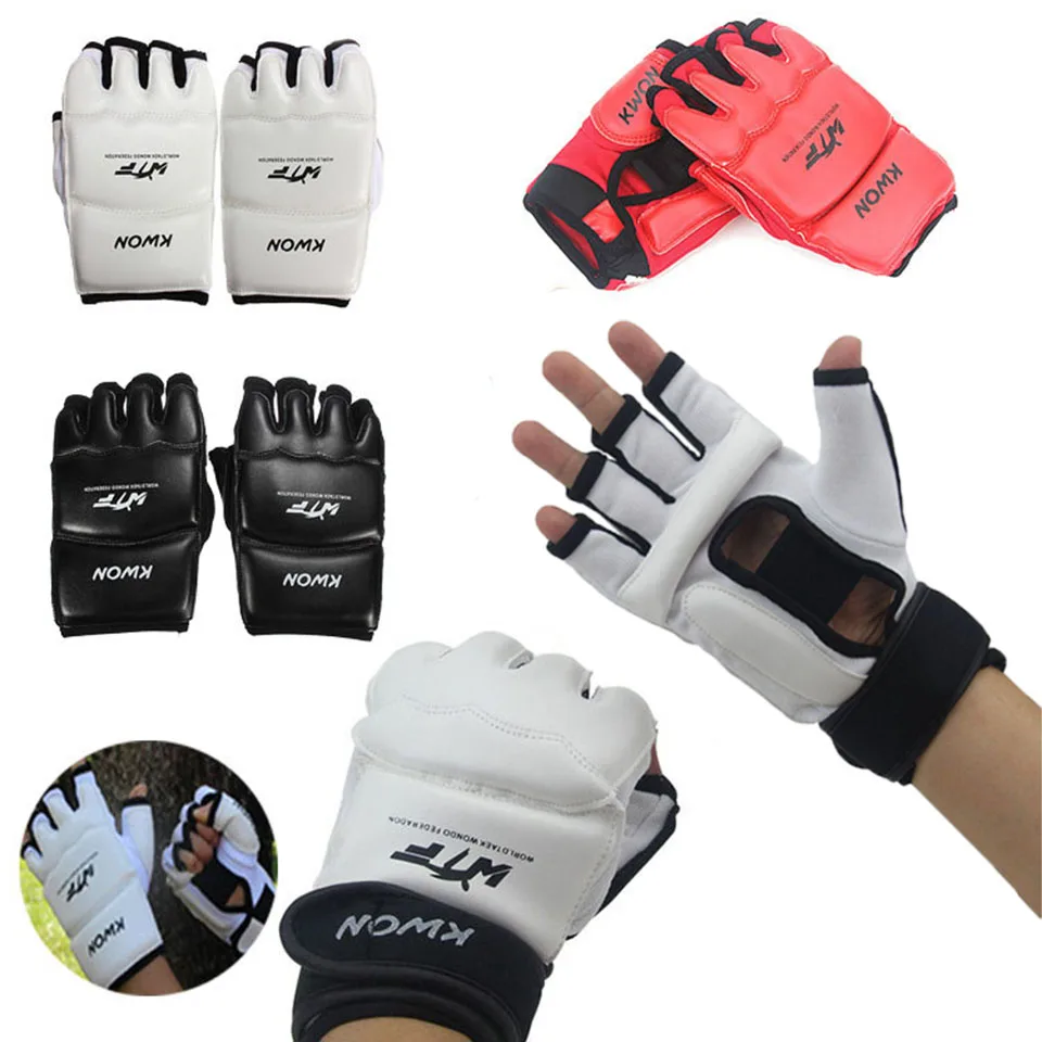 New Half Finger Fight Boxing Gloves Mitts Sanda Karate Sandbag TKD Protector For Boxeo MMA Muay Thai Kick Boxing Training