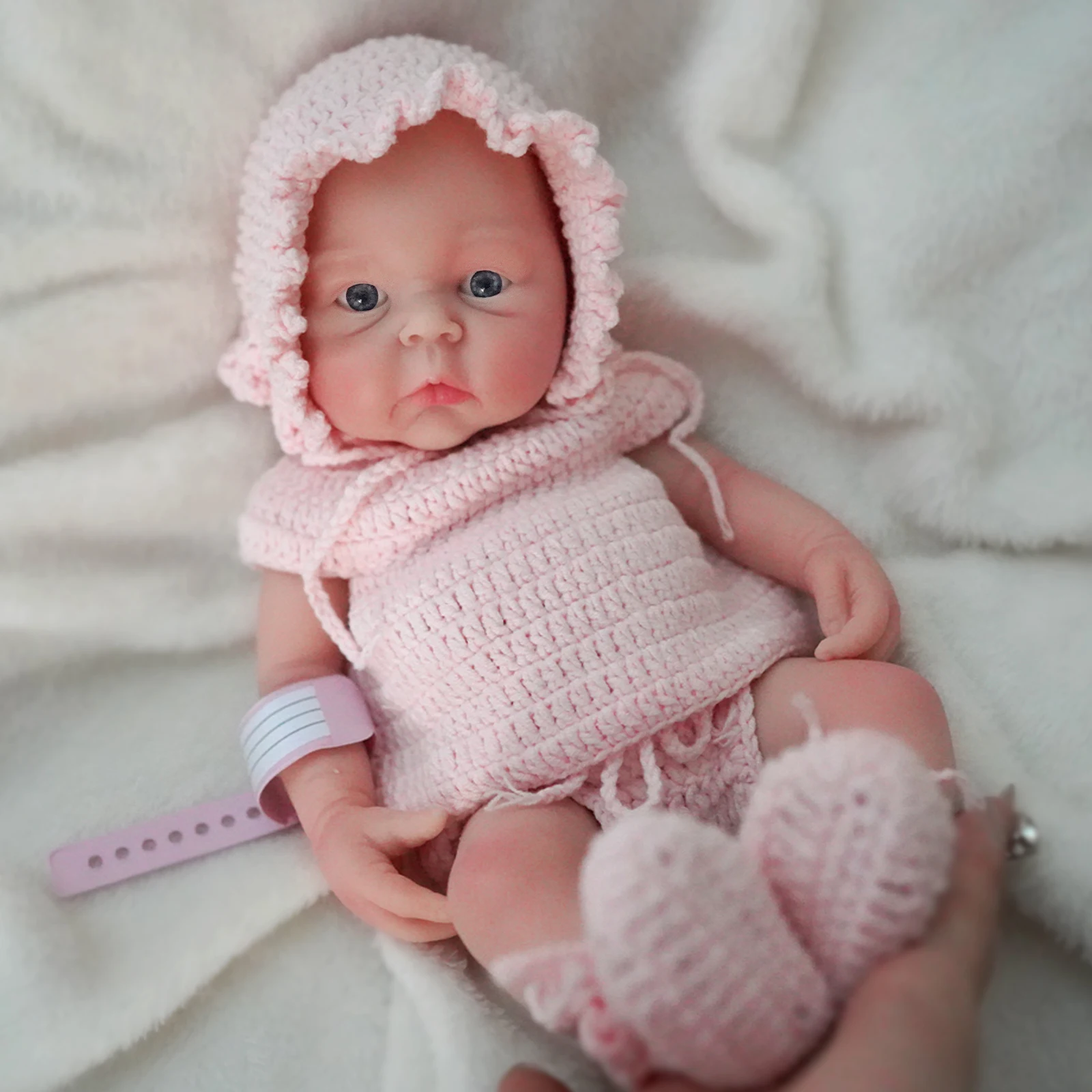 12" Micro Preemie Cute Full Body Soft Silicone Baby Doll Boy Lifelike Reborn Doll Surprise Children Anti-Stress Cuerpo Entero