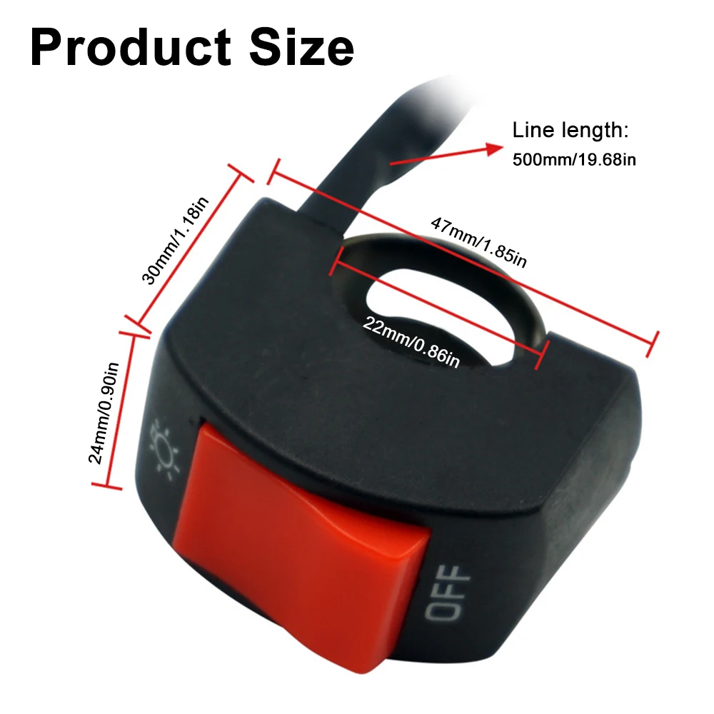 ON/OFF Button Connector Handlebar Switch Motorcycle Switches Signal Lamp Control Modified Switches Accessories