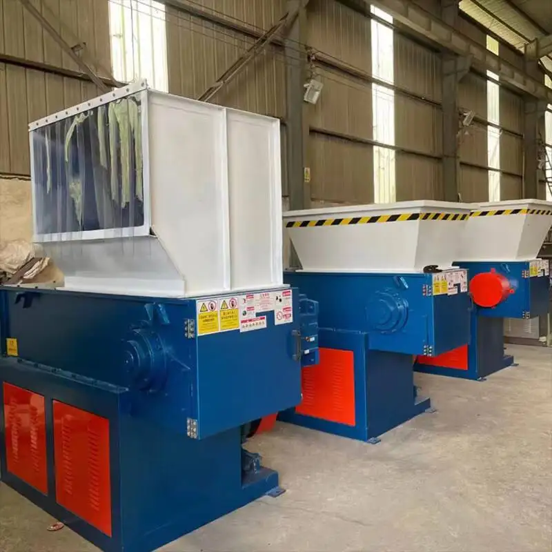 Small Rubber Crusher Equipment Factory Fully Automatic Single-Axis Shredding Machine Plastic Pipe Solid Waste Garbage
