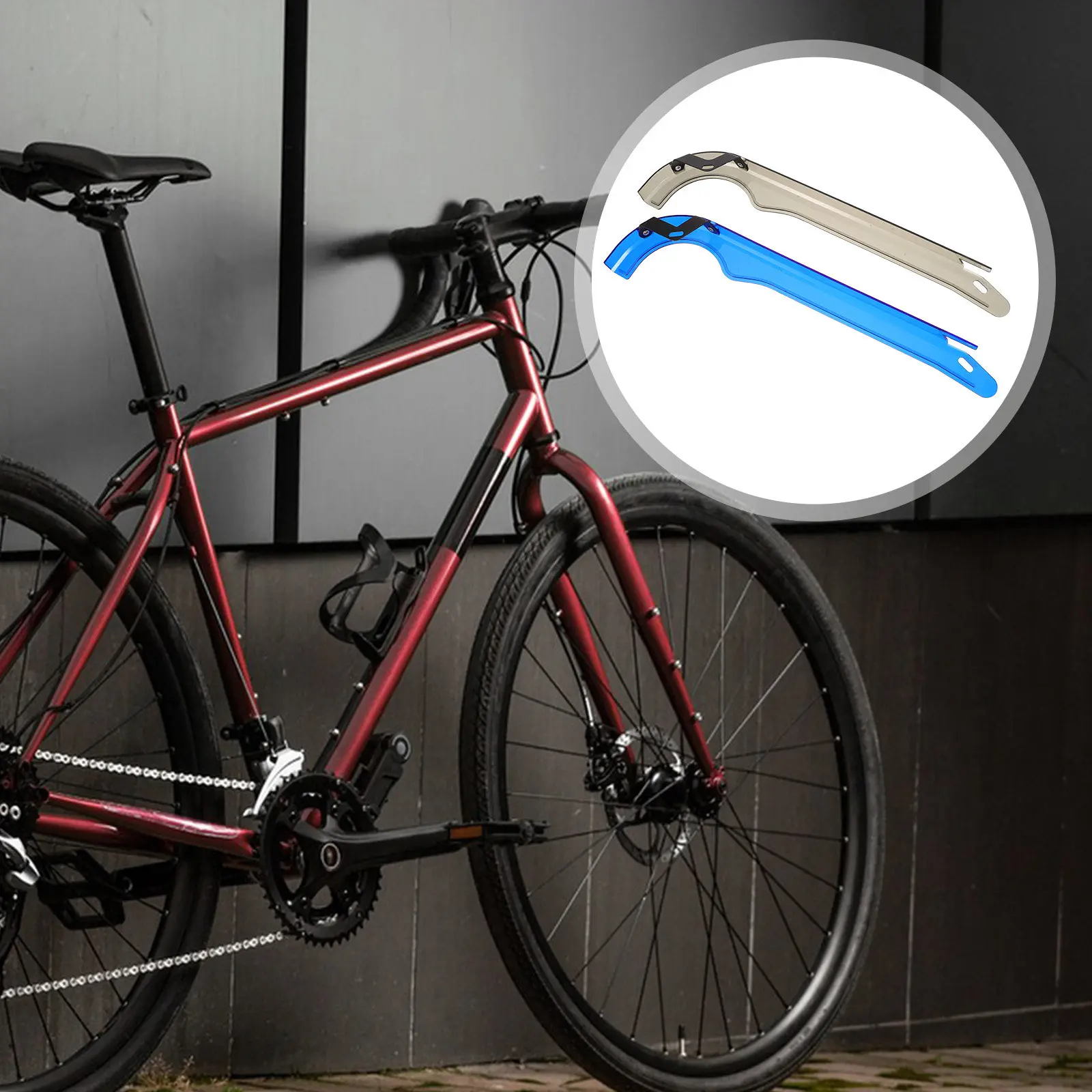 

Комплект из 2 прозрачных пластиковых защитных чехлов для велосипедной цепи, маслостойкие, для шоссейных и горных велосипедов, защита цепи и звездочек