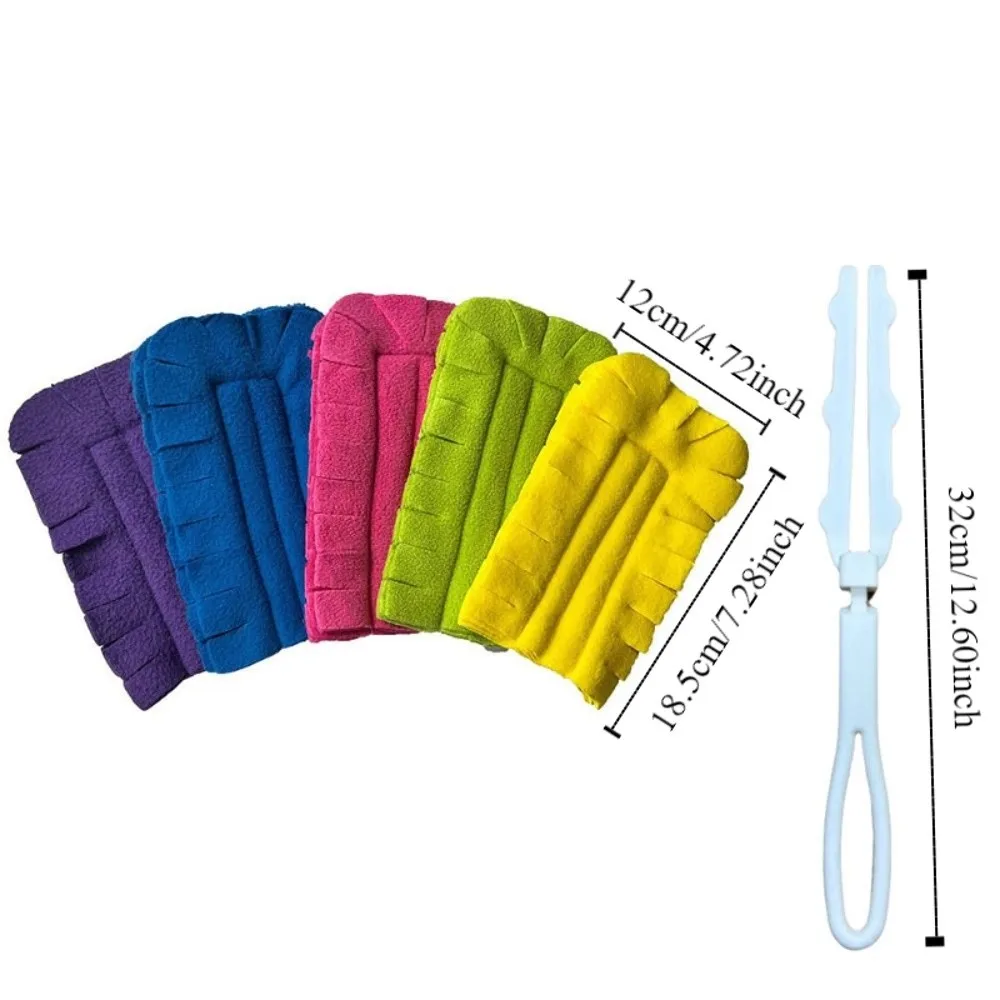 Multifunctional Reusable Dust Removal Cloth Cover Soft Washable Hand Duster Heads Static Charge Cleaning Tool Ceiling Fans view 6