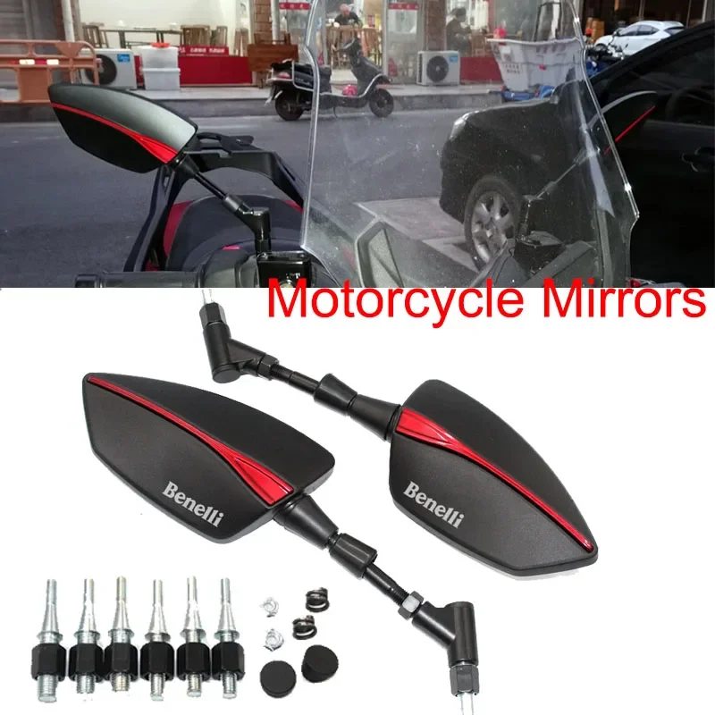 For Benelli BN600 BN302 BJ250 BJ 250 TNT125 135 TNT250 Motorcycle Handlebar Rear View Mirrors Anti-glare Mirror