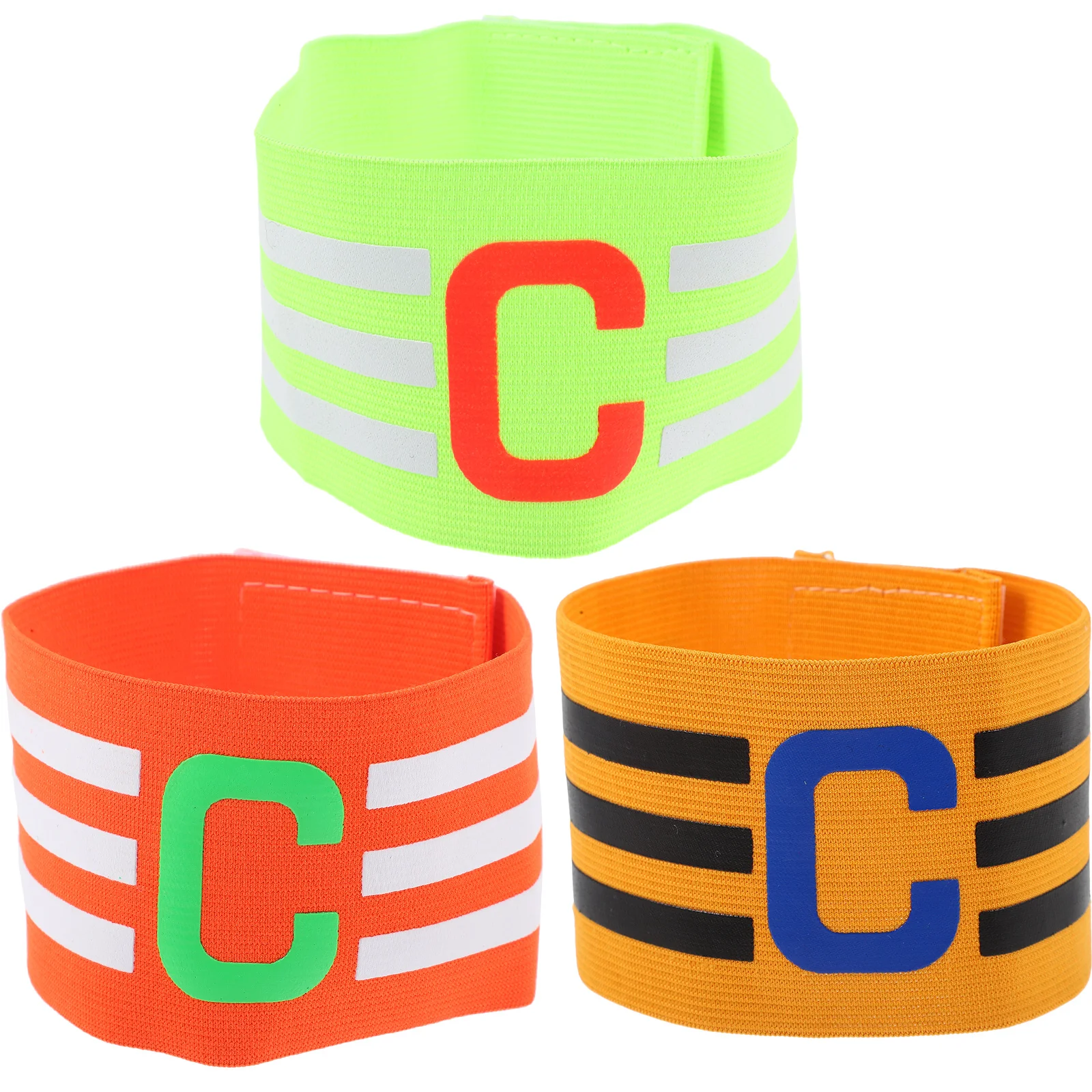 

3Pcs Soccer Captain Armband Adjustable Sports Team Leader Bands Football Captain Mark Armband Durable Wear-Resistant