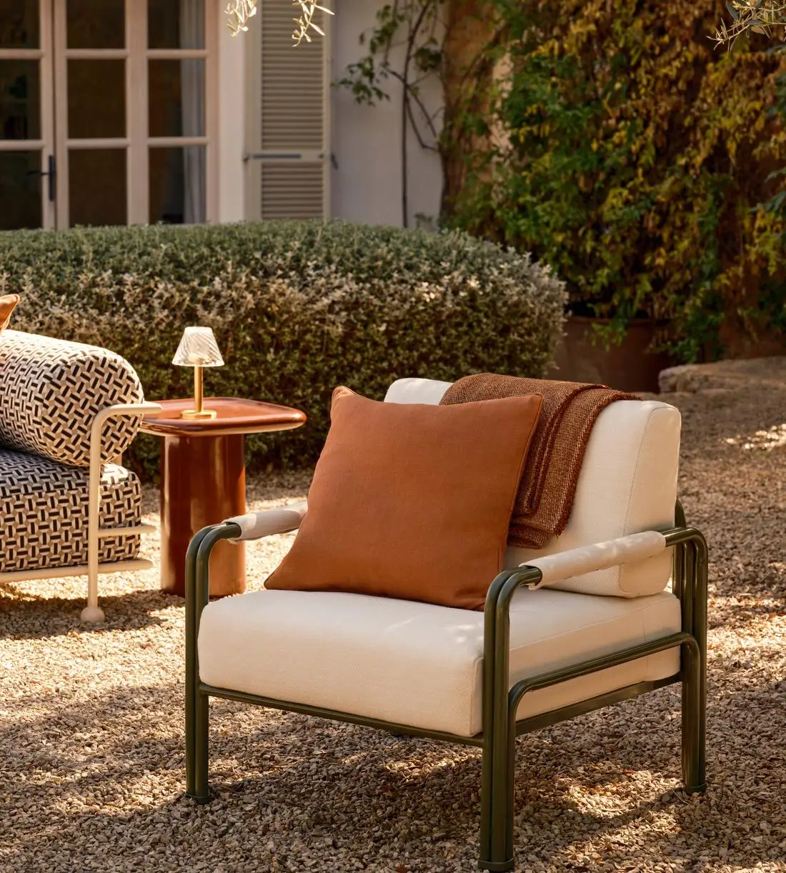 ！@Modern Aluminum alloy  Single Sofa  Outdoor Furniture for Home Hotel or Leisure for Courtyard