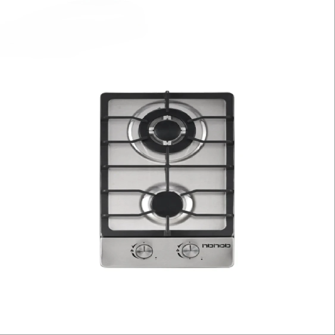 2-Burner Commercial Gas Cooktop -Heavy Duty Stainless Steel Hob (High Efficiency Burners, Built-In Kitchen Installation）