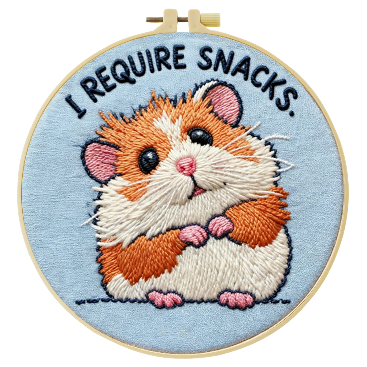 1 Stück 20X20CM/15X15CM 7,87/6,3 Zoll Hamster-Stickerei-Starter-Kit DIY-Kit DIY-Stickerei-Set Handarbeiten Heimdekoration – Detail 3