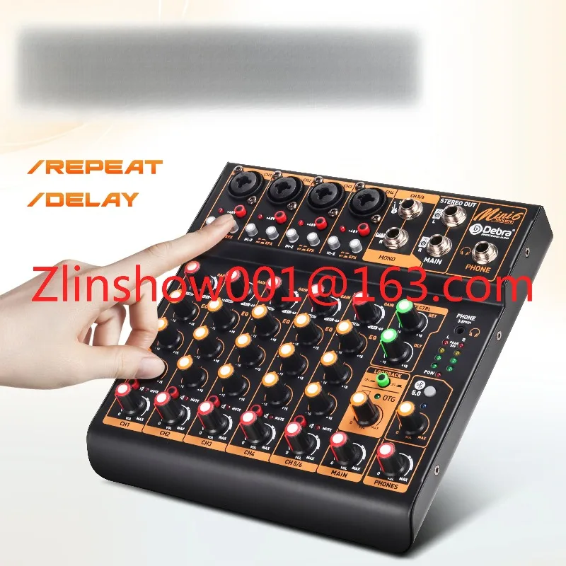 Portable  Karaoke Mini6 Audio Sound Record Board 6 Channel Mixer Control Mixing Console