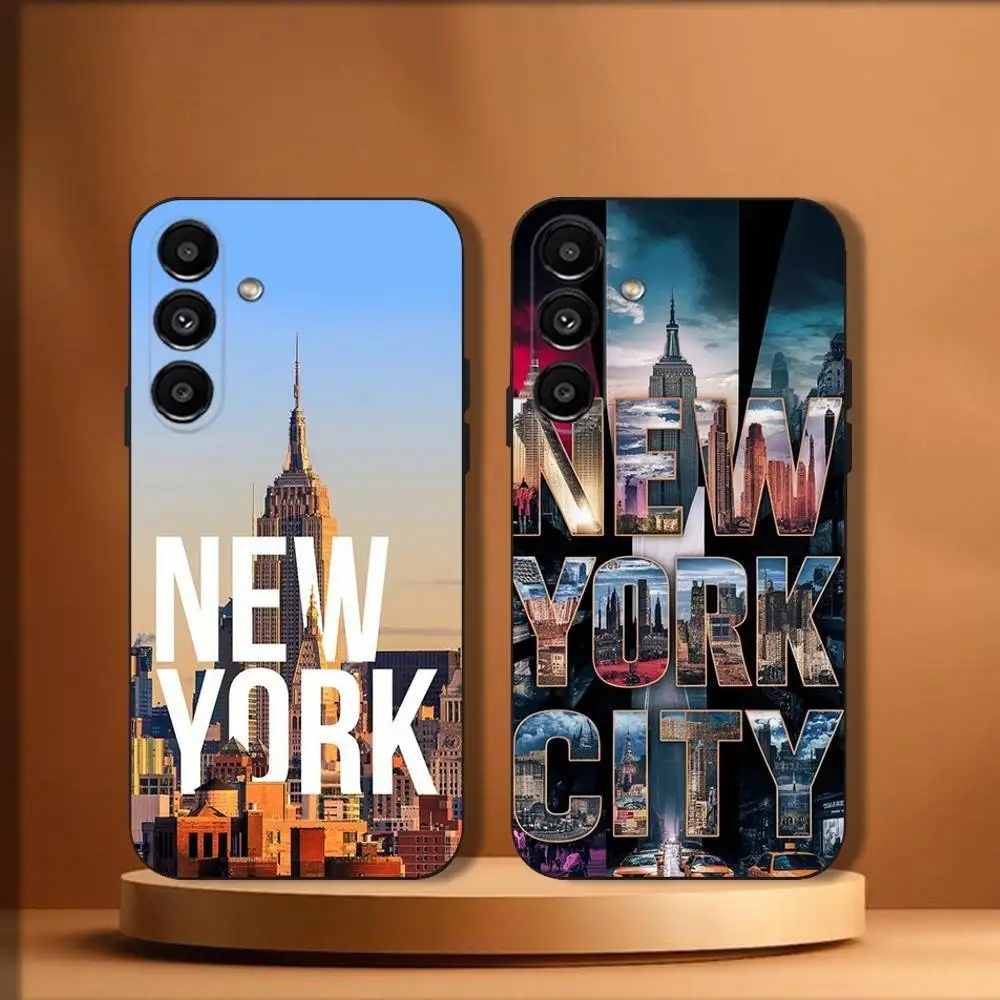 

New York City Phone Case For Samsung Galaxy A20,A21s,A22,A31,A32,A52,A53,A72,73,A80 Soft Black Cover