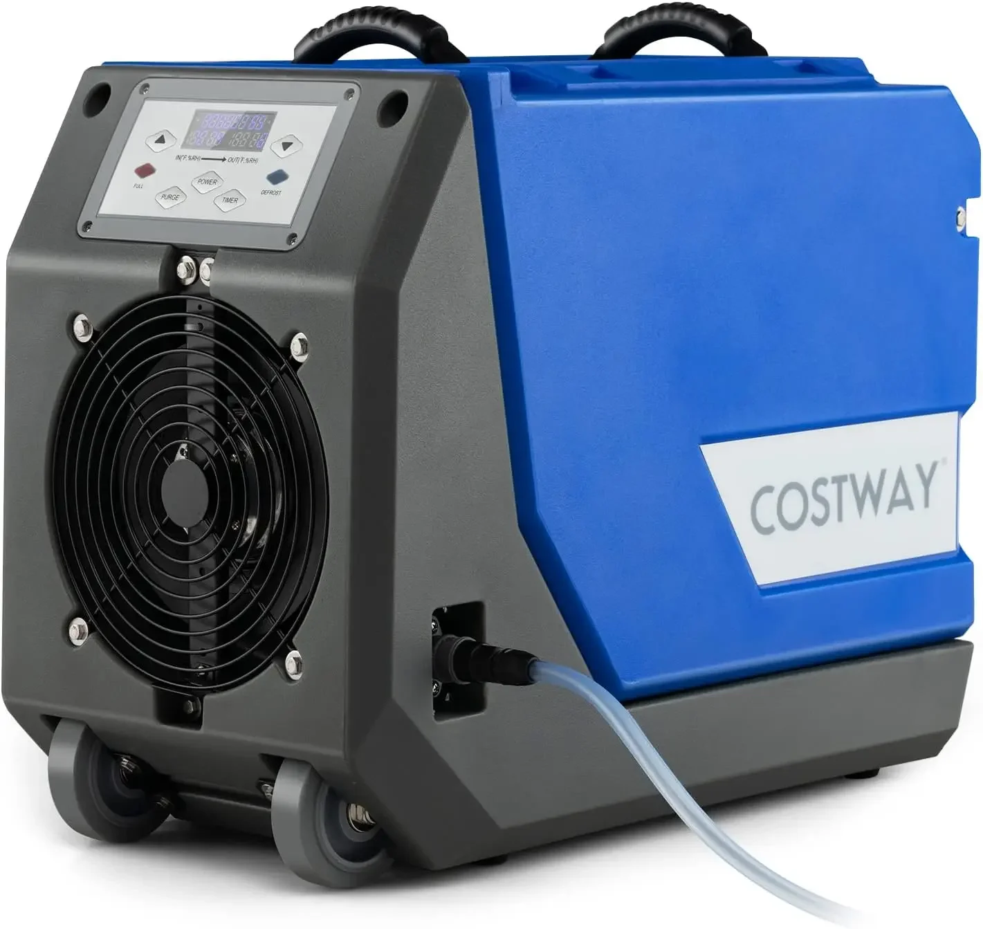 

COSTWAY 180 PPD Crawl Space Dehumidifier with Pump, 24.6 Ft Drain Hose, Auto Defrost & Memory Function, 6,000 Sq.