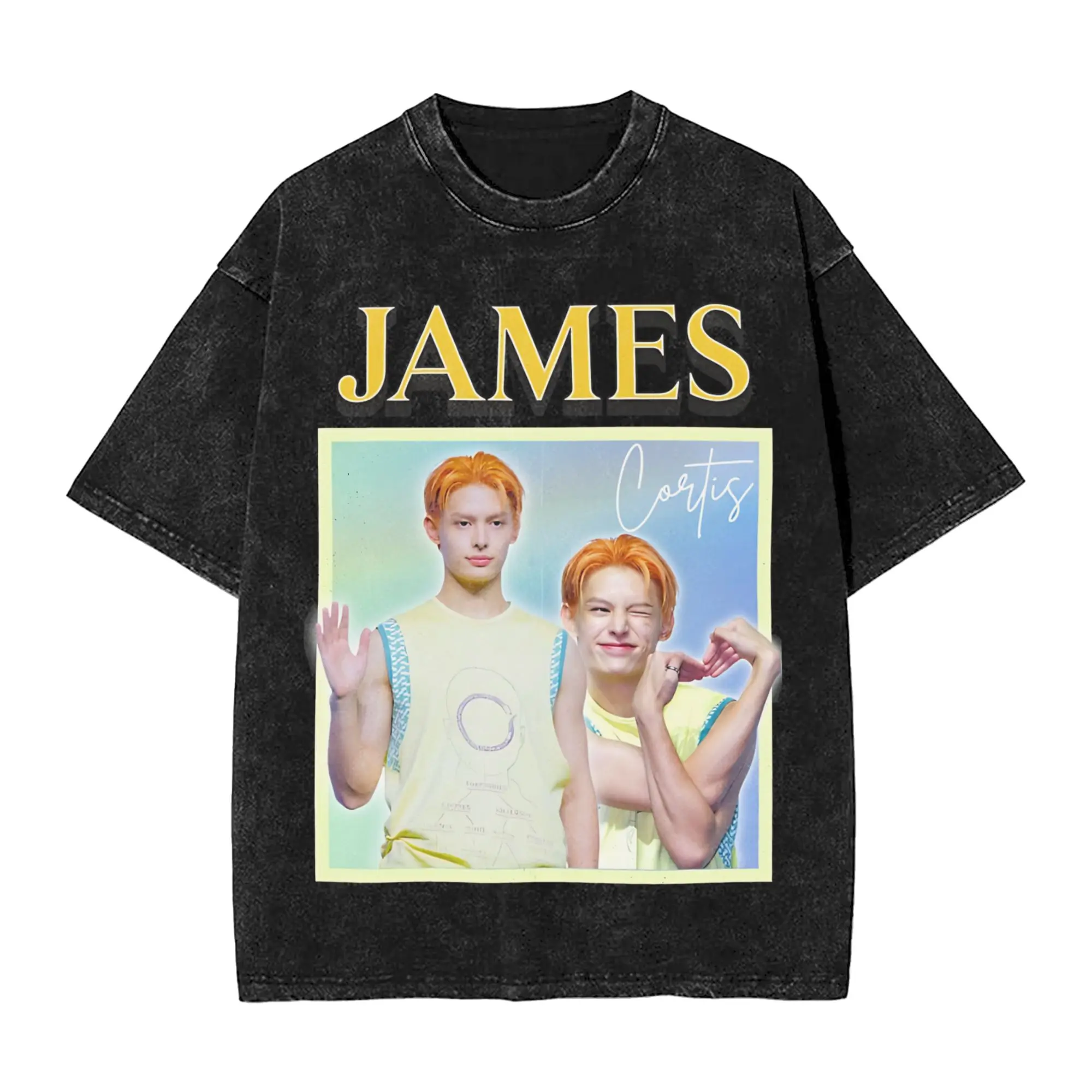 كورتيس الذهاب k البوب k-pop الفرقة المعبود تي شيرت الهيب هوب غسلها القطن تي شيرت على طراز هاراجوكو خمر الرجال النساء الشارع الشهير المطبوعة تيز