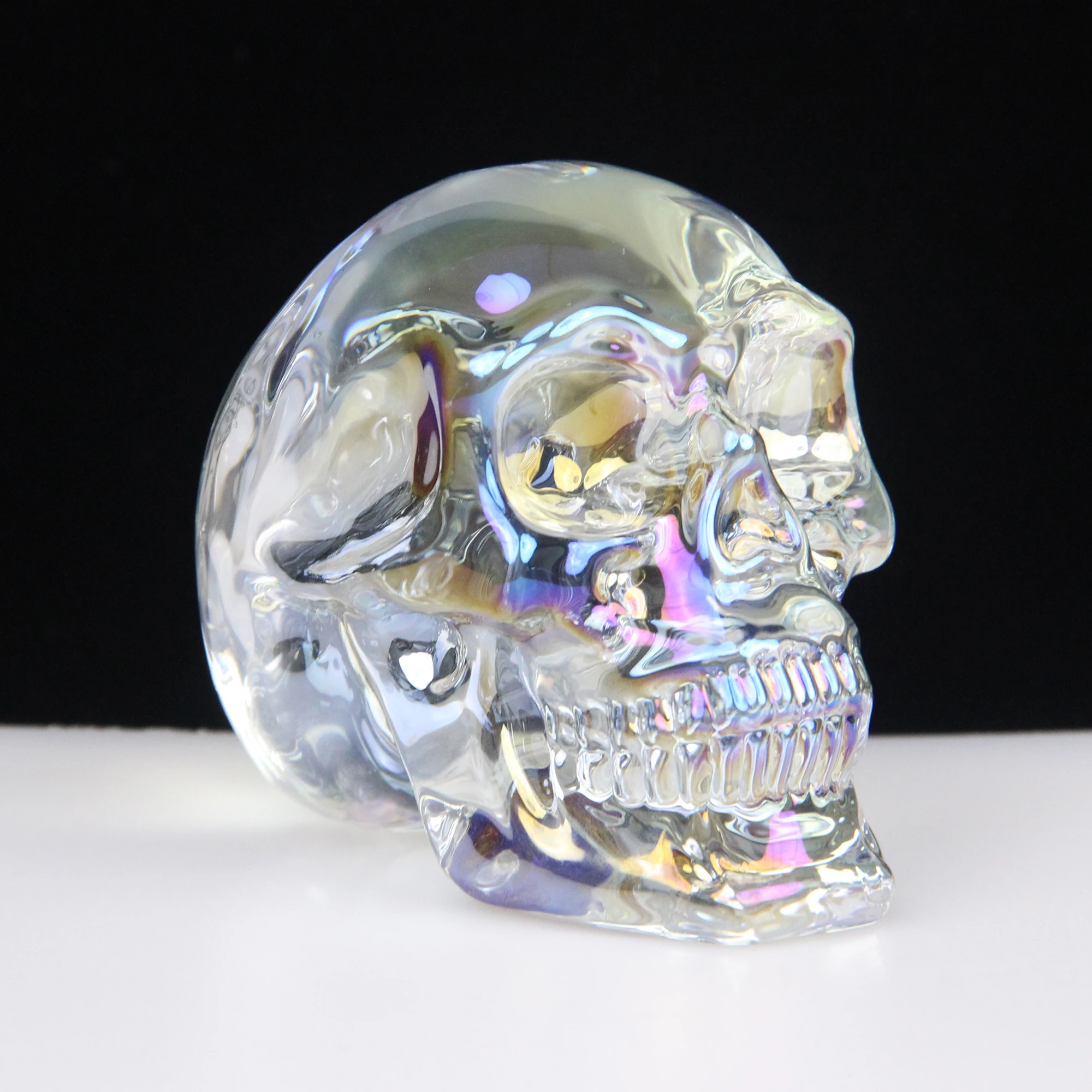 

1pc Halloween Skull Crystal White Color Skull Crystals Carving Halloween Home Decoration Halloween DIY Ornament room decoration