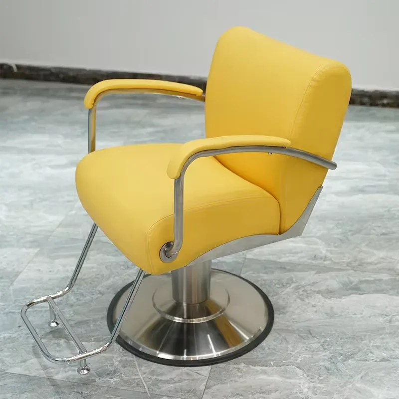 yellow Hairdressing salon chair up and down modern beauty salon furniture hairdressing chair barber chair