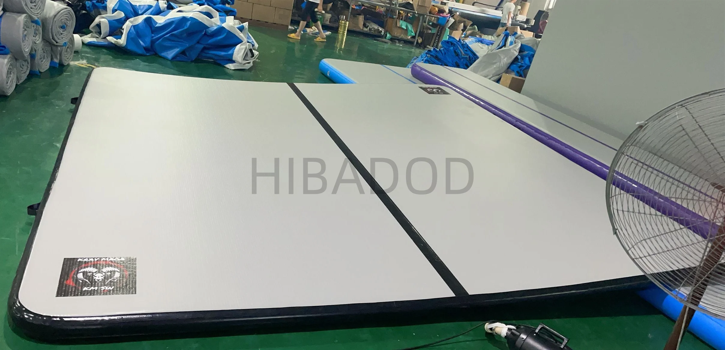 HIBADOU インフレータブル体操エアトラック 3x3x0.2m エアフロア タンブリングエアトラック 子供大人用 電子ポンプ1個無料