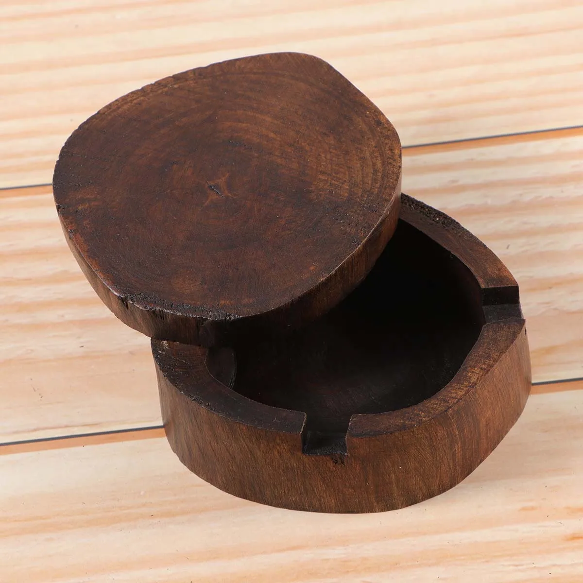 

Solid Wood Ashtray Smoking Ornament Outdoor Cigarette Bamboo Creative Decoration