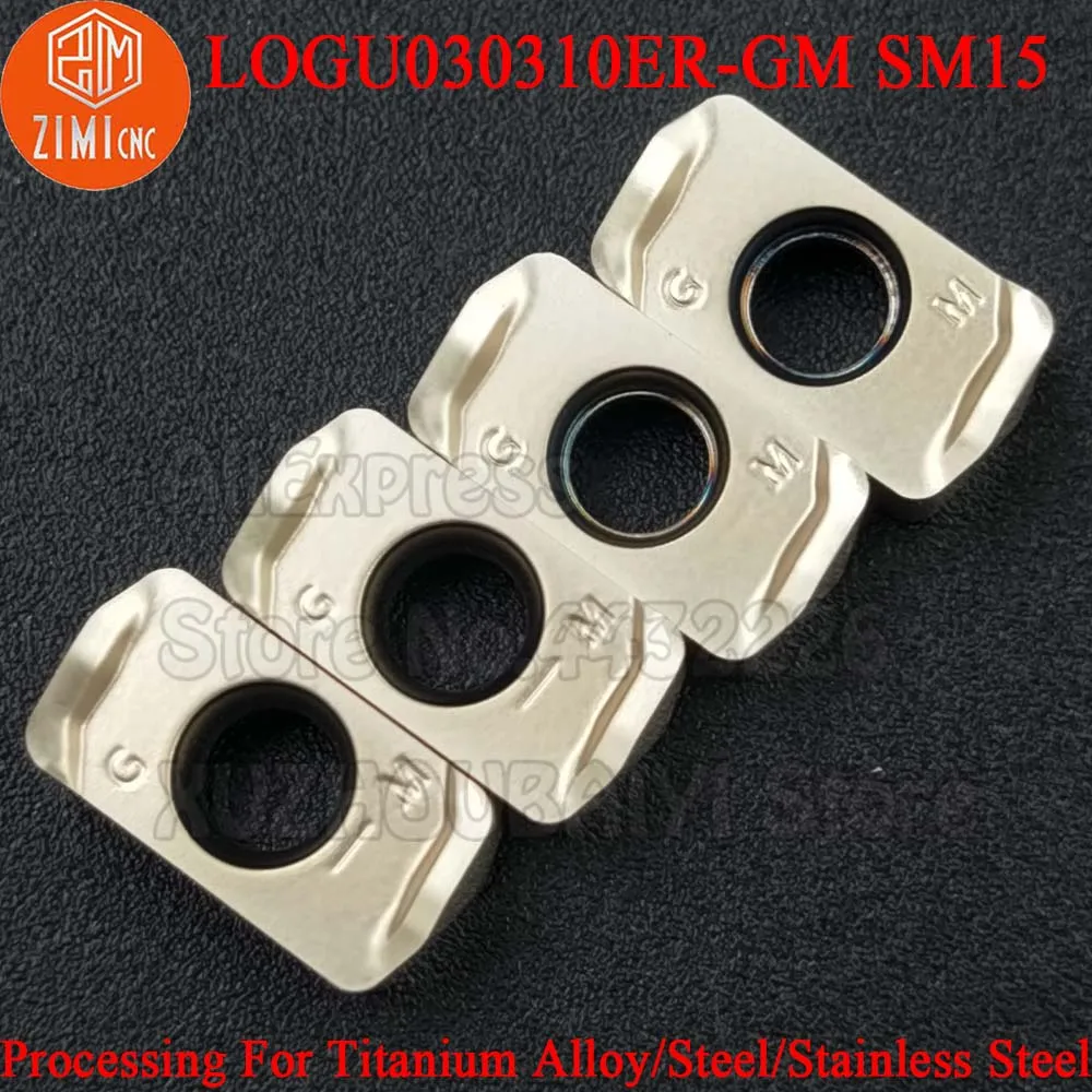 LOGU030310ER-GM SM15 LOGU030310ER GM LOGU030310 ER LOGU 030310 Carbide Fast Feed Milling Inserts Indexable milling tools LNMU03R