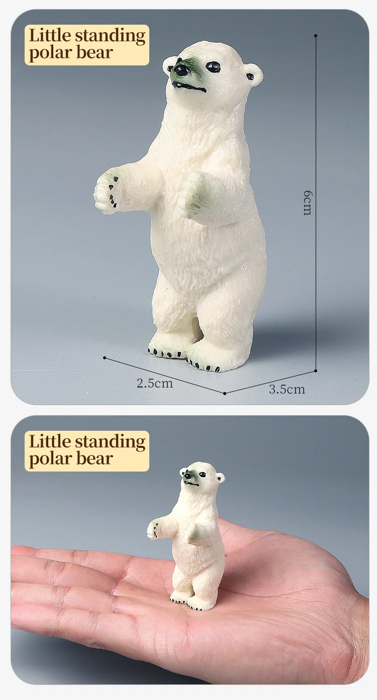 Eisbär-Actionfiguren-Spielzeug – simuliertes Ozean-Meer-Tier, solides Modell-Figuren-Set für Dekoration und Sammlung, ideales Geschenk – Detail 9