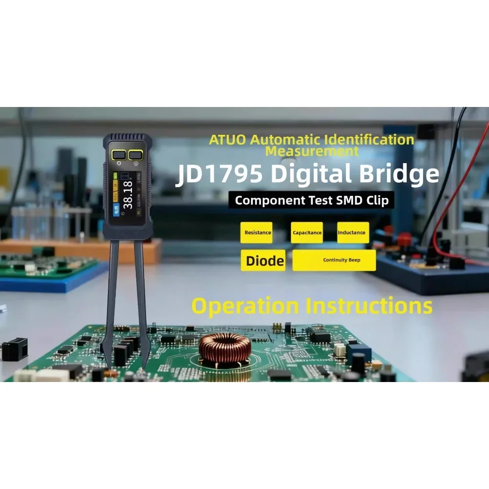 

JD1795 LCR Tweezers Multimeter for Measuring Quality Factor and Electrical Characteristics of For SMD Components