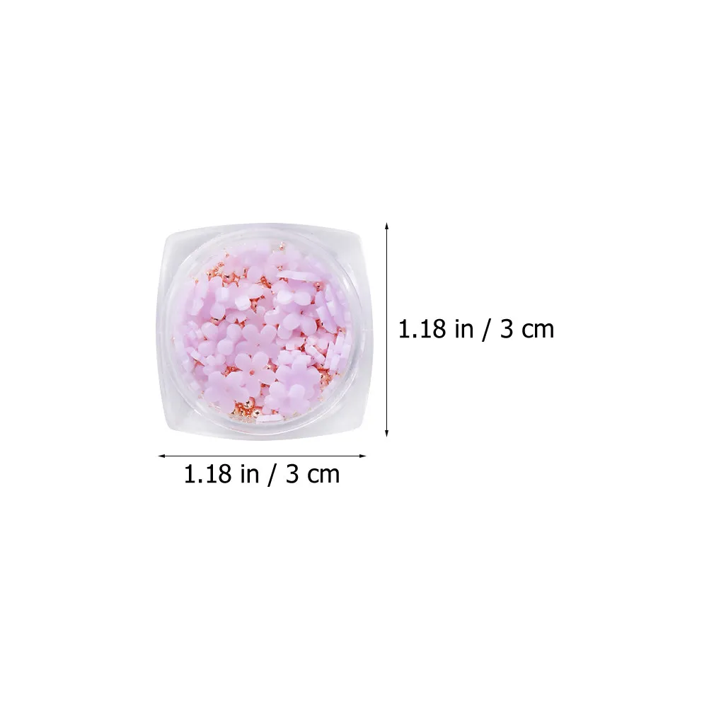 6 Boxes Color Changing Small Flower Steel Beads Nail Art DIY Manicure Supply Resin Nail Flower Charms Manicure Tools