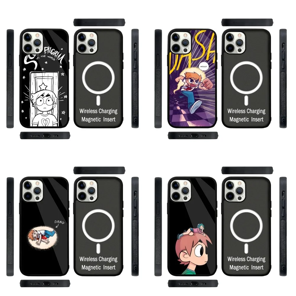 

S-Scott Cartoon Pilgrim Phone Case Strong Magnetic For IPhone 15,14,13,Pro,Max,Plus,11,12,Mini For Magsafe Wireless Charging