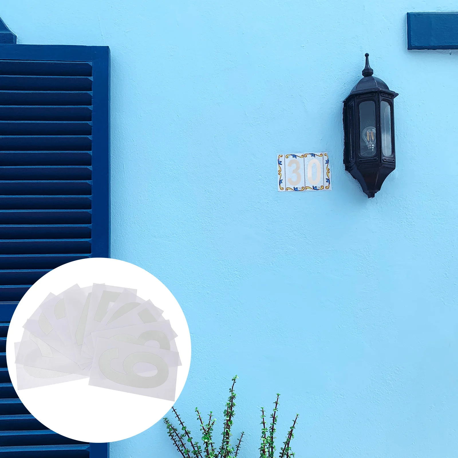 

5Sets Reflective Mailbox Number Stickers Premium Durable Self Adhesive Easy Install Address Numbers Decals for Outdoor House